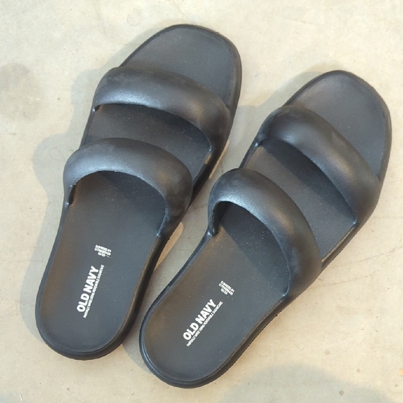 Old Navy Women's Black Casual Slides‎ Size 10 - Picture 1 of 4